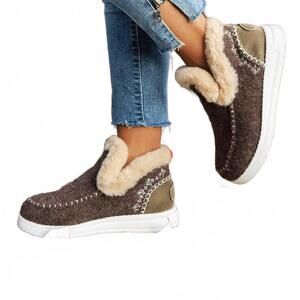 NEW DEAR LOVER ankle boot patchwork slippers in multi